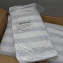 LAVANCE Pillows Queen Size Set of 2 Hotel Collection Pillows 3D Down Alternative Fiber Filling Soft Bed Pillows for Back, Stomach or Side Sleepers-1.2" White Striped, 20"x28"