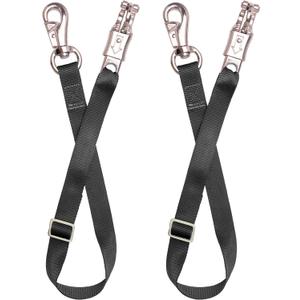 Adjustable Trailer Tie 2 Pack-Horse Trailer Nylon Strap TieAdjusted from 25 to 37 (Black)