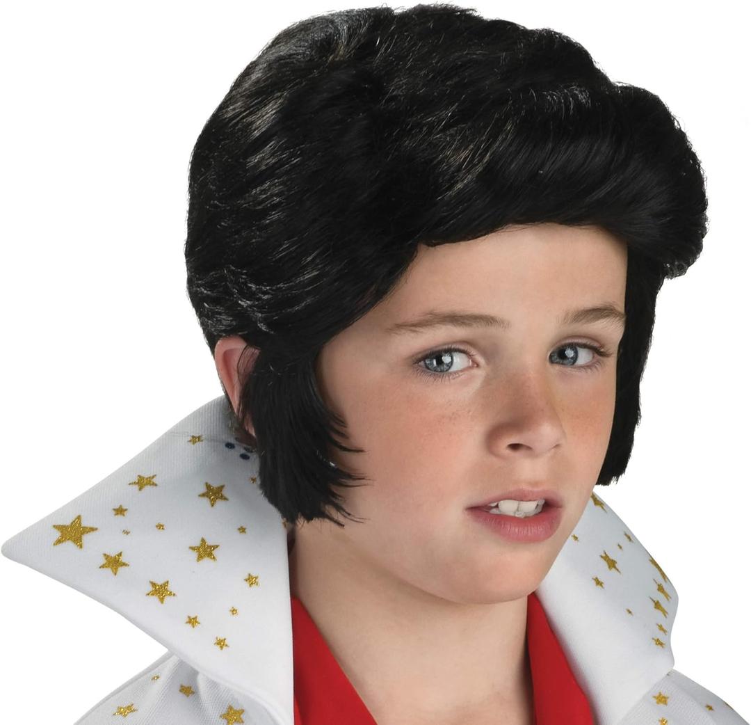 Elvis Presley: Elvis Presley Wig for Kids by Rubies, Boy's No Size