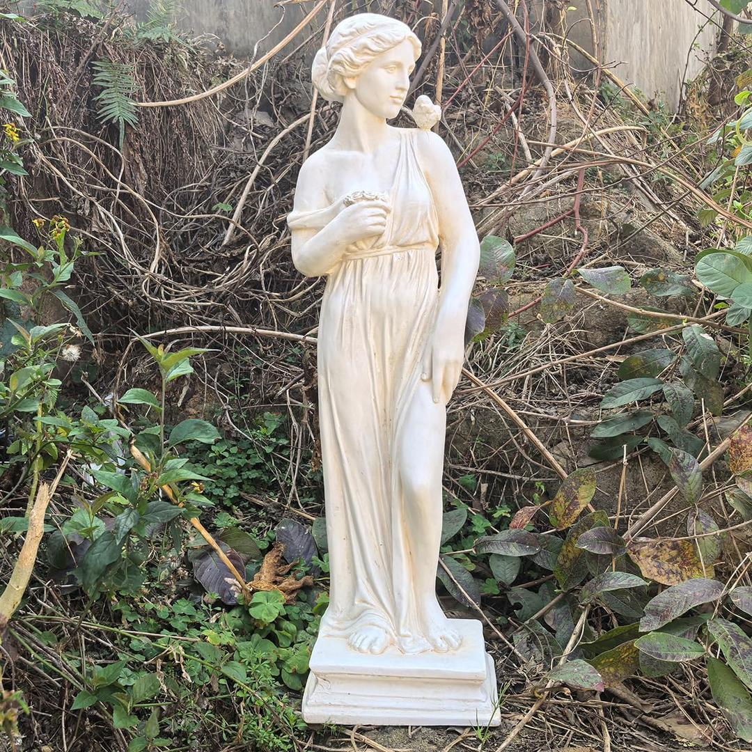 Outdoor Statue, Nymph Sculpture Goddess of Greek Mythology Roman Style for Garden Patio Yard Lawn Porch Decor (Nymph), 32 inches