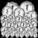 Mini Silver Disco Balls - Hanging Mirror Ornaments for Party, Wedding, Christmas Supplies