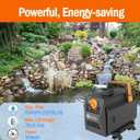 AquaMiracle 600GPH Aquarium Water Pumps (2270L/H, 35W) Fountain Pump Pond Pump Submersible Water Pump with Flow Control for Fountain, Waterfall, Statuary, Filtration, Water feature, Hydroponics
