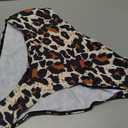 Bikini Bottom Tummy Control Bathing Suits (XX-Large, Black Leopard)