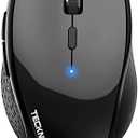 TECKNET Bluetooth Mouse, 4800 DPI Wireless Mouse, 2-Year Battery 6 Adjustable DPI, 6 Buttons Compatible with Laptop/Windows/Computer - Black