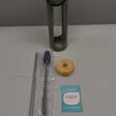 FULBEVY 32 oz Glass Water Bottles - 1 Liter Motivational Tumbler With Time Marker - Borosilicate Glass With Silicone Sleeve and 2 Lids, Handle Spout & Bamboo Straw Lid (Olive)