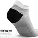 PAPLUS Ankle Compression Sock for Men and Women 2/4/6 Pairs, Low Cut Compression Running Sock with Ankle Support (Gray)