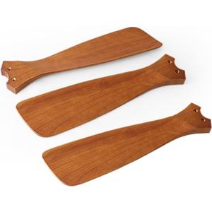 3 Pack Replacement Fan Blades for 52 Inch Walnut Wood Ceiling Fans with Lights 52" Ceiling Fan Blades, Original, Walnut Wood