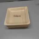 Yaomiao 50 Pcs 7 Inch Thanksgiving Wood Disposable Plates Happy Thanksgiving Print Natural Square Disposable Wooden Plate Rectangle Plates Tableware for Appetizer Salad Dessert Wedding Party Events