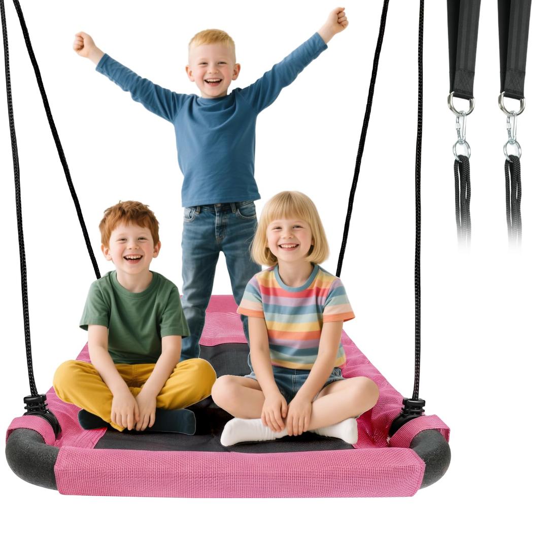 CYFIE 38" Rectangle Platform Tree Swing for Kids