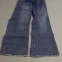 Wide Leg Jeans for Women High Waisted Stretchy Cropped Denime Pants Straight Leg Flare Baggy Jeans (Medium,Dark Blue
)