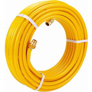 CSST Corrugated Stainless Steel Tubing 100 Ft 3/4" Flexible Natural Gas Line Pipe Propane Conversion Kit Grill Hose with Male Adapter Fittings