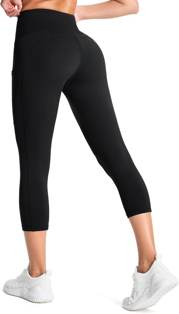 THE GYM PEOPLE Women's High Waist Yoga Pants Soft Workout Leggings (Black, M)