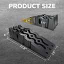 HOXWELL 6.5" Lift Height Car Ramp, Ramp with Anti-Slip Tread and Rubber Feet, Drive On Car Ramps with 16000LBS GVW, Oil Change Ramps for Cars, Black Heavy Duty Car Ramps for SUV, Truck, Set of 2