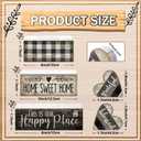 Moucuny 4 Pcs Farmhouse Kitchen Decor Black and White Farmhouse Tiered Tray Decor Home Sweet Home Centerpiece Wooden Heart Rustic Valentines Day Block Sign for Kitchen Shelf Valentines Gift Decoration