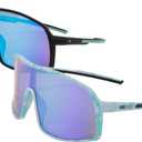 Dude Perfect 2-Pack Sunglasses (Black & Camo), for Active Kids Boys, Sporty Style, Durable & UV-Protective Shades Blocks Glare