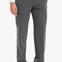 Plaid&Plain Men's Dress Pants with Elastic Waistband and Stretchy Fabric Straight Fit size 33WX30l