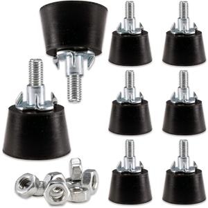NEWBYTEK M6 Thread Furniture Leveling Feet Screw in Threaded Furniture Levelers Adjustable Table Chair Levelers Feet Glides for Chairs Tables Cabinet Patio - 8 Pack (1.2" Base)