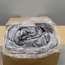 Sunshine Nicole Embroidery Quilt Set with Metallic Silver Thread, Distressed Velvet Face and Brushed Solid Microfiber Reverse, with Light Weight Soft Poly Fill, 3 Pieces Grey Silver, King