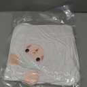 Hooded Baby Towel- Large Baby Towel with Hood31.5 x 31.5 Inch, Natural toddler towels,Ultra Soft and Absorbent Coral Velvet Coral Fleece Bath Towel for Infants, Newborns, Toddlers, Unisex (white)