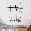 WIPHANY Fishing Rod Racks Wall or Ceiling Fishing Rod/Pole Rack Holder Storage Hook Holds Fishing Rods Wall Mounted for Garage Cabin and Basement
