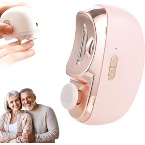 Easyclip Smart Nail Clipper - 3 in 1 Smart Electric Nail Clippers for Seniors, Baby and Adults,Polishing Clipper with LED Light,Suitable for Fingernail Toenails(Pink)