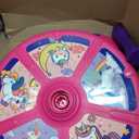 Flooyes Unicorn Sit and Spin Toys for Toddlers Girls 2 Years Old, Christmas Birthday Gifts for 1 2 3 4, with LED and Music, 360 Spin