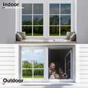 Haton Window Privacy Film One Way Window Tint for Home, Sun UV Blocking Heat Control Reflective Mirror Tinting Film See Out Not in Office Door Coverings, Black-Silver 23.6" x 78.7"