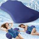 Fledano Lumbar Support Pillow for Bed Memory Foam Lower Back Pain Relief Pillow for Sleeping, Ergonomic Lumbar Pillow for Side & Back Sleepers, Sciatica & Hip Pain Relief, Washable Cooling Cover
