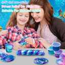 24 Pack Galaxy Mermaid Slime Kit,Party Favors for Kids,Non Sticky, Stress & Anxiety Relief, Super Soft Sludge Toy,Easter Basket Stuffers,Birthday Gifts for Girl and Boys