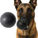 Monster K9 Indestructible Dog Ball  Lifetime Replacement - Durable Toy for Aggressive Chewers - Safe Non-Toxic Natural Rubber - Fetch Chew Toy - Heavy Duty - USA Made - 2.8 Solid (Tennis Ball Size) (Onyx Black - Most Durable)