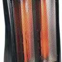 Comfort Zone Space Heaters for Indoor Use, Portable Electric Heater, Adjustable Thermostat, Infrared Heat, Quartz Tower Space Heater with 2 Heat Settings, Bedroom Heater, Black