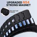 Bandletic Magnetic Compatible with Garmin Instinct 2 Watch Band - 22mm Quick Fit Silicone Strap for Fenix 8 E 47mm/7 6 Pro/5 Plus/Instinct 3 E 45mm /Forerunner 965/955 /Approach S70/S62/S60/Epix Pro2
