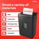 Staples 20-Sheet Micro-Cut Paper Shredder, High-Security, Black