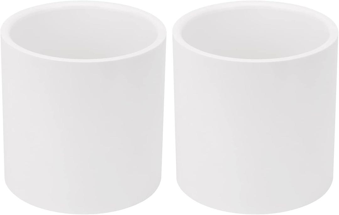 2Pack 3" PVC Pipe Coupling Adapter Pipe Fittings (Sx S) Contractor Pack Schedule 40 Heavy Duty 3 Inch PVC Slip Socket Connectors for DIY Shelf Garden Support Structure, White