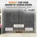 Magnetic Screen Weights for Wind - 4 Pairs Heavy Duty Screen Door Magnets - Each Pair Weighs 3 oz (Total 12) - Silicone Wrapped Outdoor Curtain Weights - Made of Neodymium, up to 10x Stronger Grip