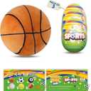 Bibi Sport, Surprise Egg Capsules with Memory Foam Expandable Plush Toys  3.7" (9.5cm) Soft Collectibles with Surprises Each  Fun Gift for Kids, Parties & Holidays (Pack of 3)