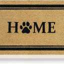 Home Dog Classic - 17"x29" - Coir Door Mat with Heavy Duty Backing - Welcome Mats for Entryway, Porch - Anti-Slip PVC & Coconut Fiber Surface - Natural Home Accessories, Minimalist Original Design