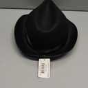 Kangaroo Fedora Brim Felt Church Hat Men Women I Summer Beach Sun Hat with Band I Men's 1920s Gatsby Gangster Costume Black 