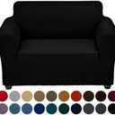 Joccun Stretch Chair Couch Cover,1-Piece Sofa Slipcover Spandex Jacquard Fabric Sofa Covers with Elastic Bottom,Washable Furniture Protector for Dogs,Cats,Kids(Armchair,Wide 35" - 55",Black), S