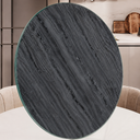 18.9 inch Glass Turntable Dining Table Large Lazy Susan Round Serving Plate Tabletop Rotating Tray with Swivel Assist System Silent & Smooth Spin (48cm / 18.9in) Marble Gray