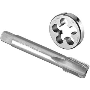 Burkit 5/8"-24 UNEF Tap and Die Set, 5/8 x 24 UNEF Machine Thread Tap and Round Die Right Hand