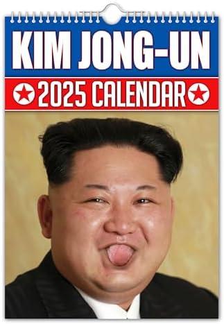 The Calendar King // Kim Jong-Un - 2025 Wall Calendar - A4 Size (210mm x 297mm) Pack 2