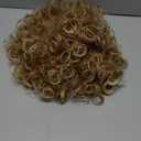 Wiginway 8-inch Women Wigs Medium Curly Glod Blonde Mix Synthetic Wig Natural Hair (257DT613 Gold)