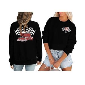 YHHR Car sweatshirt Magical King Dom Car Racer Long Sleeve Shirt Trendy Cars Graphic Pullover Autumn Vacation Trip Tops Black, Large