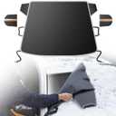 DooGooCoo [2026 Upgraded] Car Windshield Cover for Ice and Snow [700D Waterproof Fabric]-Windshield Snow Cover for Winter Snow & Frost, Suitable for Cars, SUVs, and Trucks - Medium