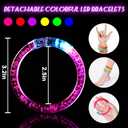 24Pcs Glow in the Dark Party Supplies for Kids/Adults, Flashing Light up Toys LED Bracelets Easter Glow Sticks, Mardi Gras Party Favors Carnival Birthday Concert Gifts Accessory