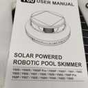 Y60 Cordless Solar Pool Skimmer - 2026 Automatic Robotic Pool Surface Cleaner with 360° All-Around Intake, Dual Charging, 12H Deep Cleaning for In-Ground & Above Ground Pools