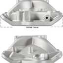 2701 Intake Manifold Aluminum Dual Plane SBC Compatible with Chevy Small Block 305 327 350 262-400 V8 Engine 1955-1986 5500 RPM Range Silver