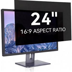 24 Inch 16:9 Computer Privacy Screen Filter, Anti Scratch Anti Spy Anti-Glare Blue Light Screen Protector for Desktop