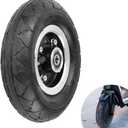 200x50 Electric Scooter Tire 8"x2" Pneumatic Wheel 8in Inflation Tyre Air Tire & 10mm Bearing Alloy Hub for Trolley Caster Razor E100 E150 E200 Power Core E100 ePunk Crazy Cart PowerRider 360 eSpark